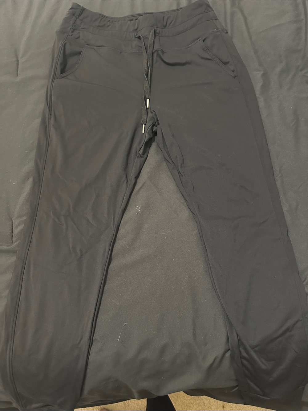 Black Drawstring Active Pants